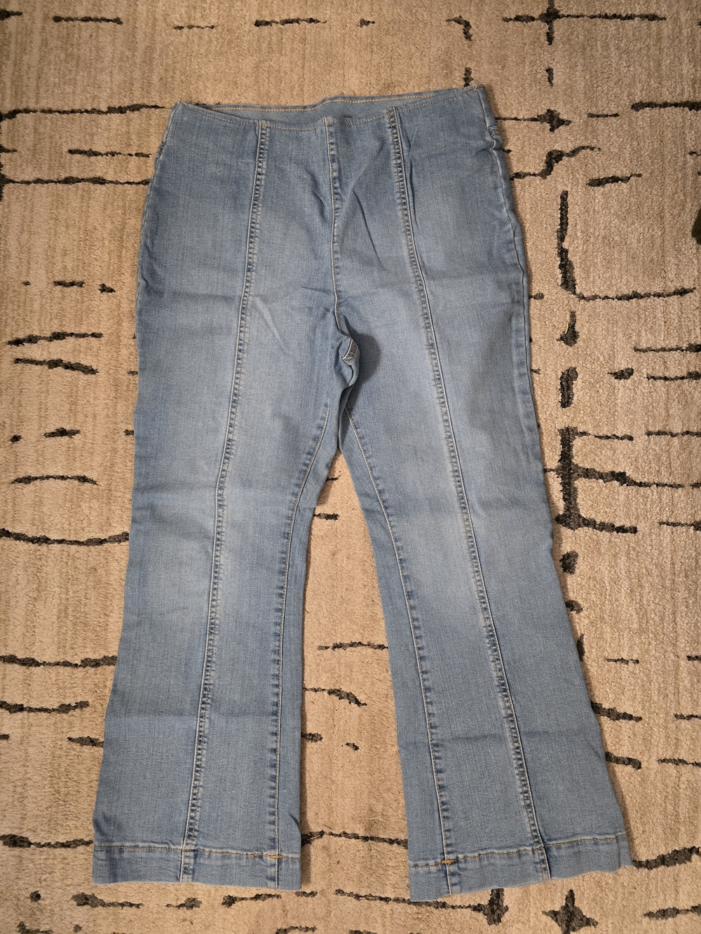 INC International Concepts Light Blue High-Rise Flare Jeans